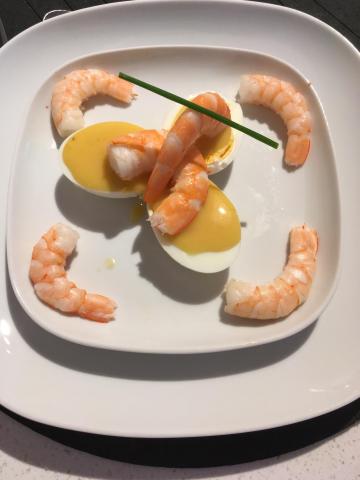 Œufs aux crevettes