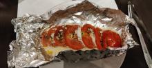 Papillote de saumon à la mozzarella